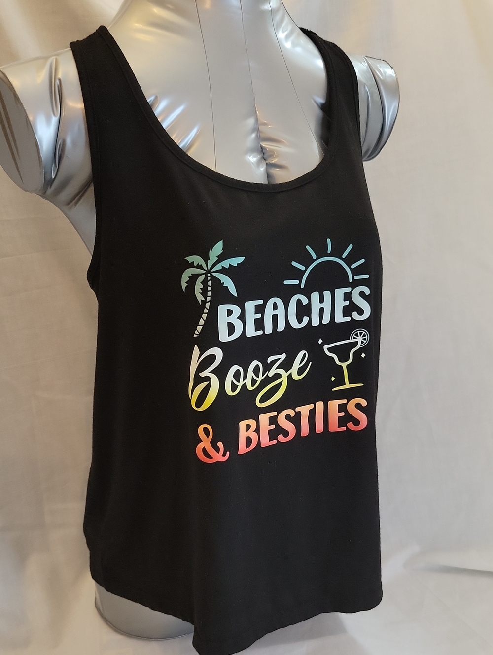 SHEIN Black Top with White Logo Tag
